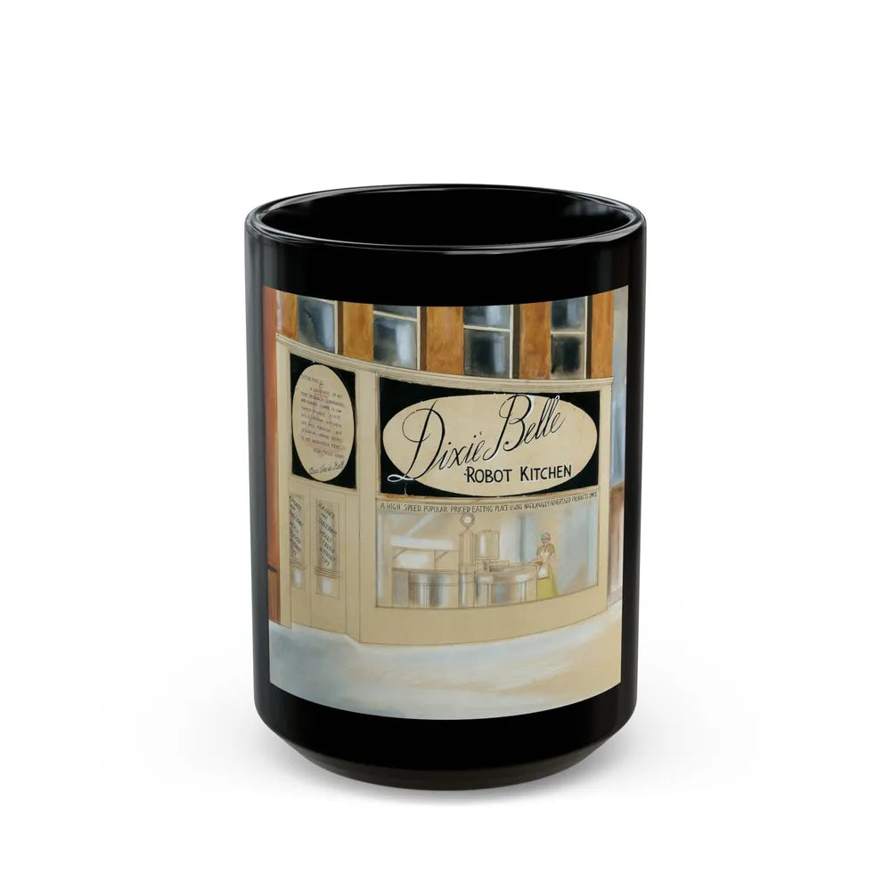 Dixie Belle Robot Kitchen - Black Coffee Mug-15oz-Go Mug Yourself