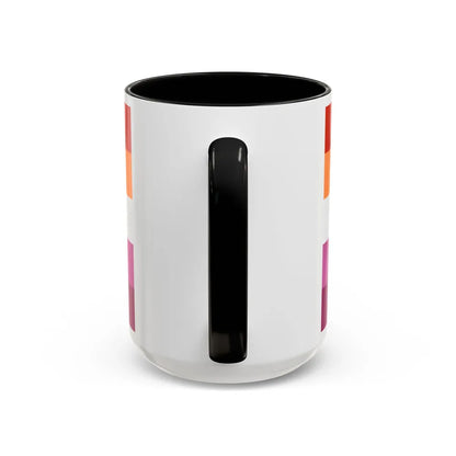 Lesbian 3 Pride Flag - Accent Coffee Mug-Go Mug Yourself