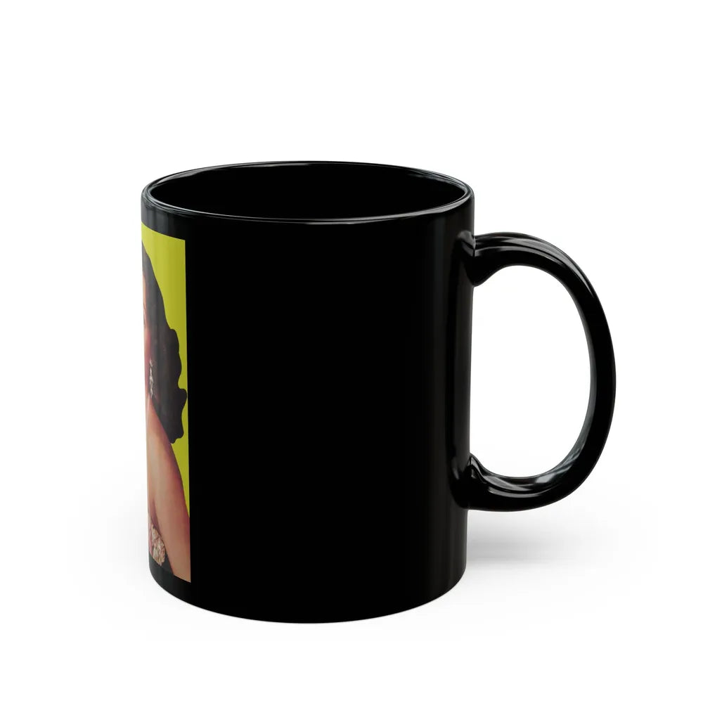 Barbara Darrow #11 (Vintage Female Icon) Black Coffee Mug-Go Mug Yourself