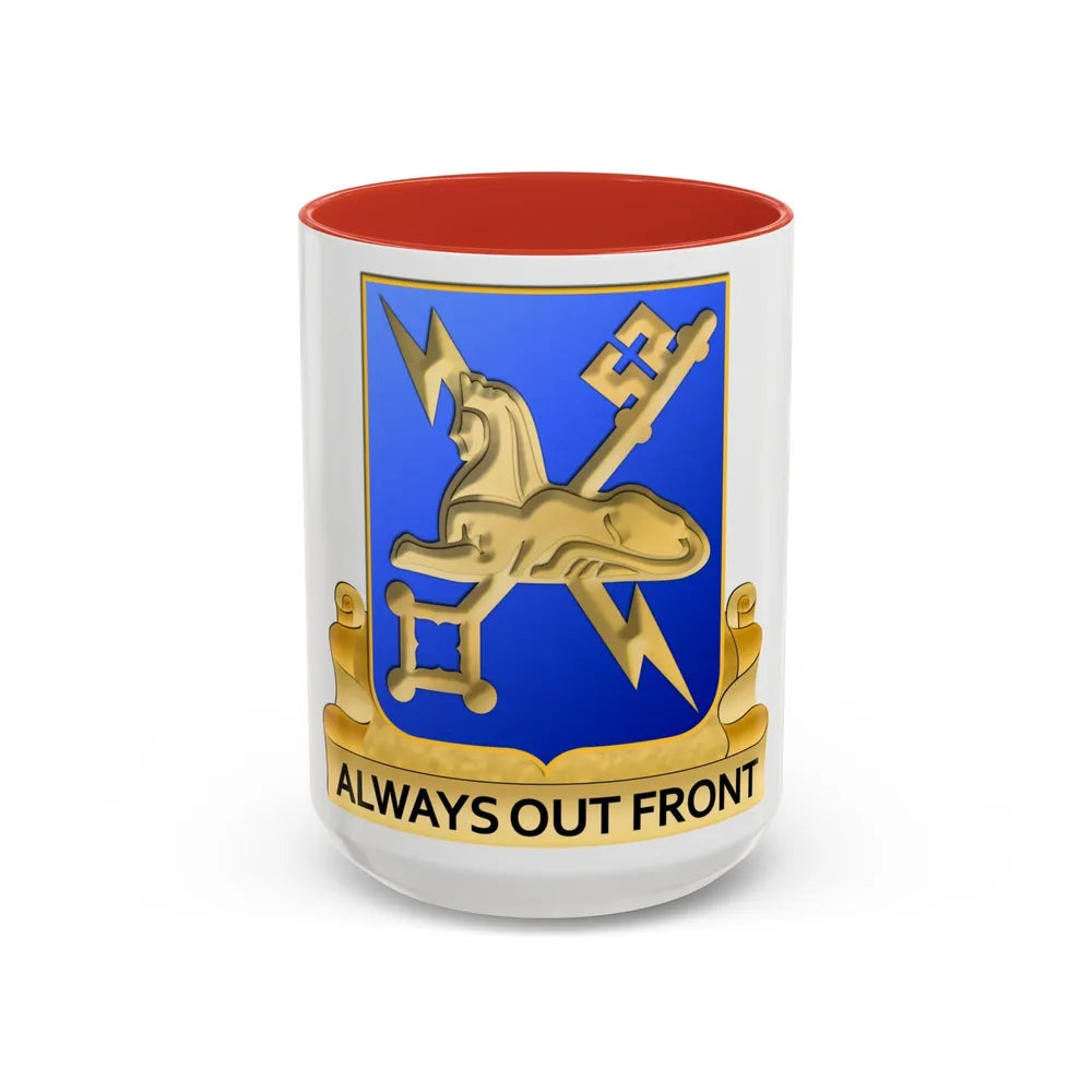 Military Intelligence Corps (U.S. Army) Accent Coffee Mug-15oz-Red-Go Mug Yourself