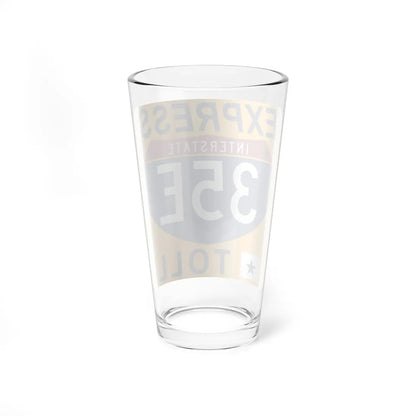 35E Express Lane free (Texas) (Road Sign) Pint Glass 16oz - Go Mug Yourself