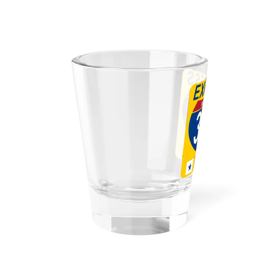 35E Express Lane free (Texas) (Road Sign) Shot Glass 1.5oz - Go Mug Yourself