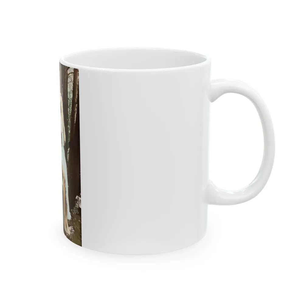 Veronica Carlson #84 - Partially Topless1 (Vintage Female Icon) White Coffee Mug-Go Mug Yourself