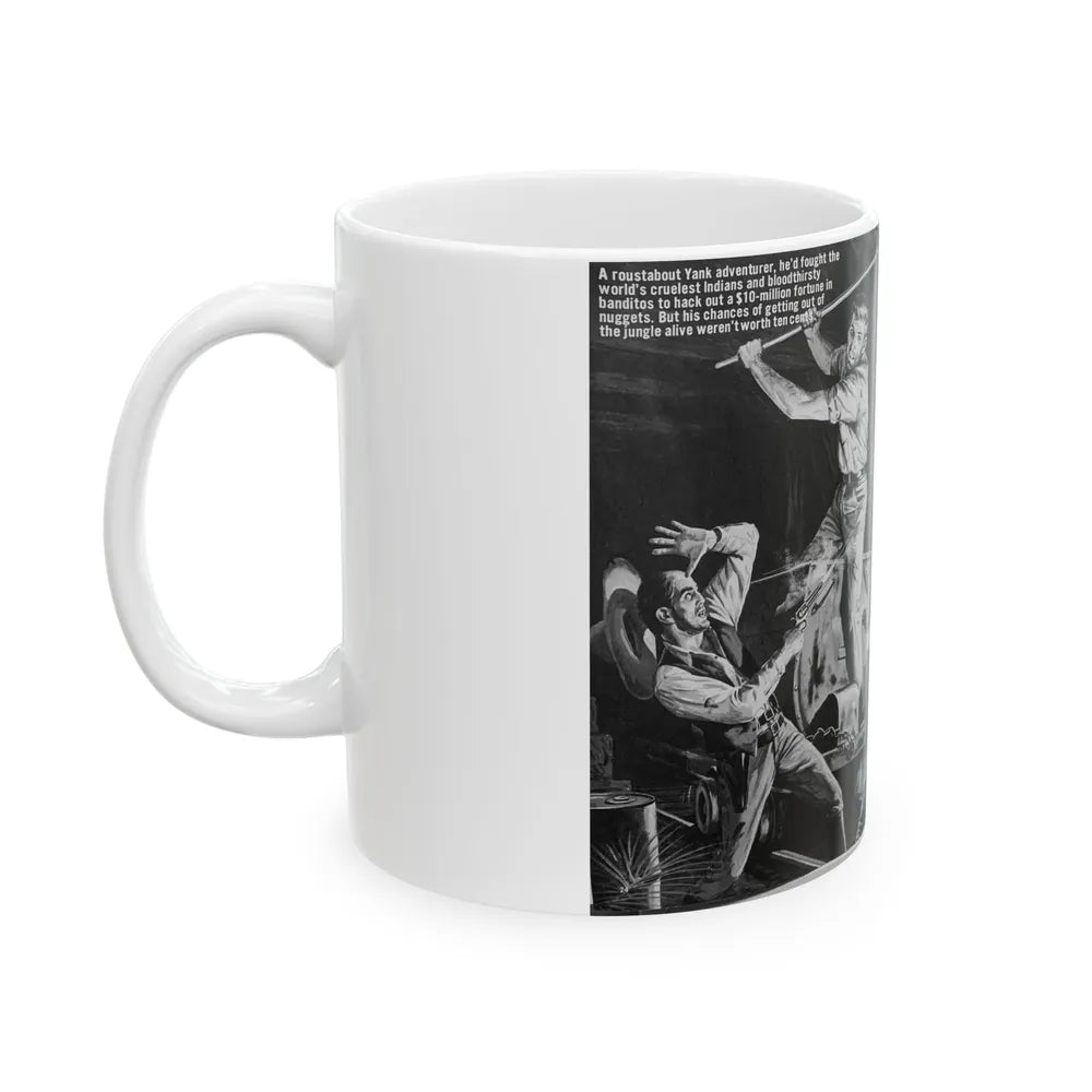 Boss of Brazil's Wildest Goldtown, For Men Only, June 1965 - White Coffee Mug-Go Mug Yourself