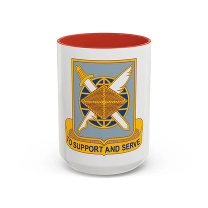 Finance Corps (U.S. Army) Accent Coffee Mug-15oz-Red-Go Mug Yourself