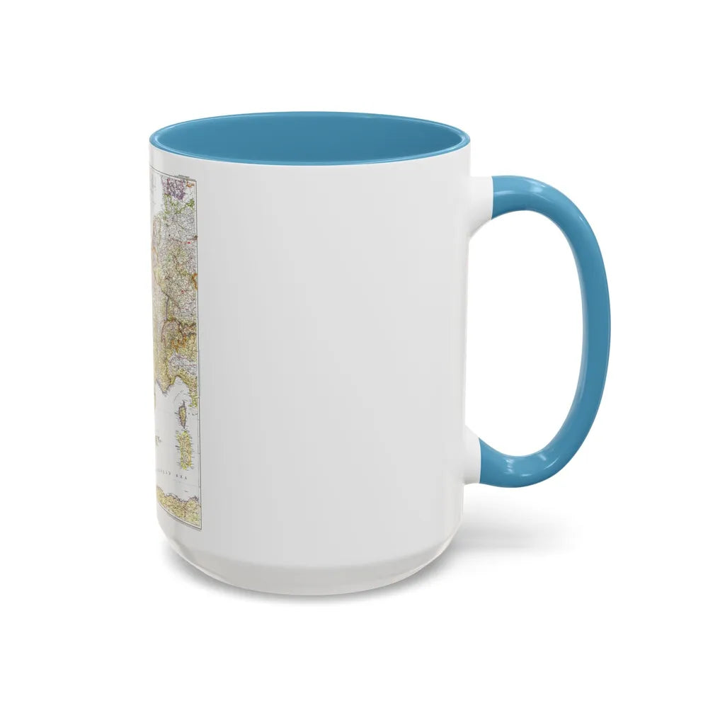 Europe, Western (1950) (Map) Accent Coffee Mug-Go Mug Yourself