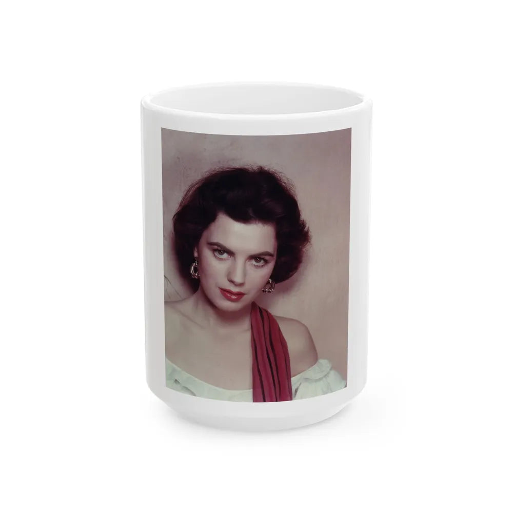 Faith Domergue #02 1 (Vintage Female Icon) White Coffee Mug-15oz-Go Mug Yourself