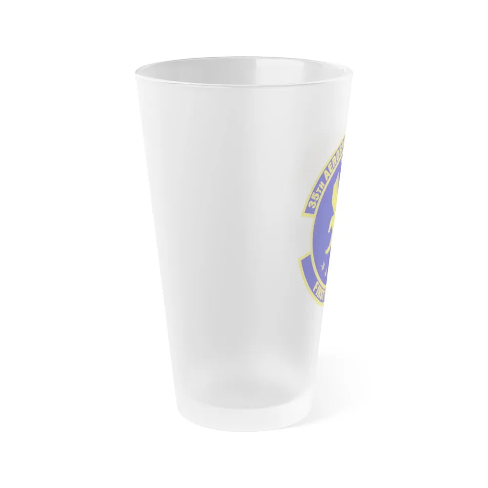 35th Aerospace Medicine Squadron (U.S. Air Force) Frosted Pint Glass 16oz-Go Mug Yourself