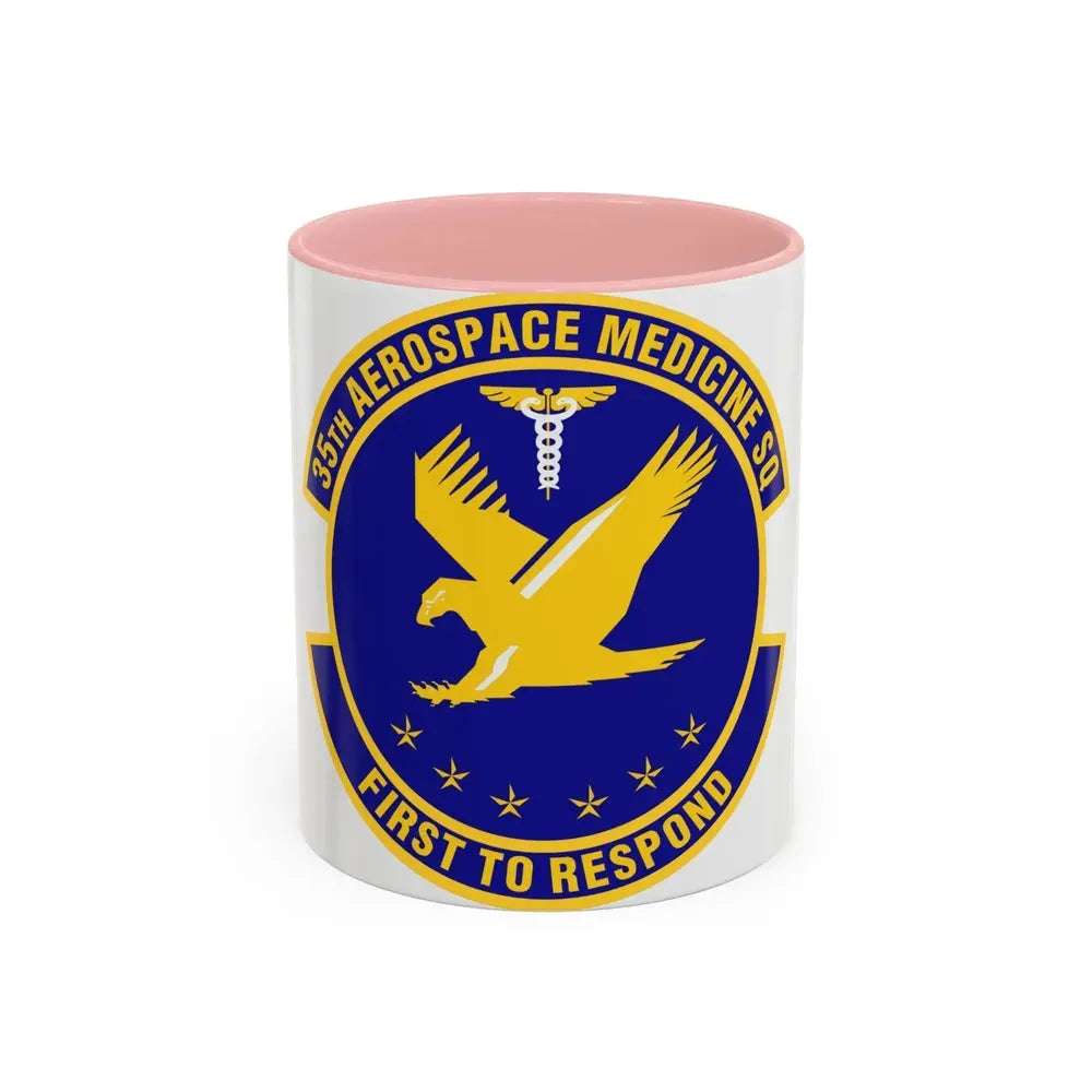 35th Aerospace Medicine Squadron (U.S. Air Force) Accent Coffee Mug 11oz Pink - Go Mug Yourself
