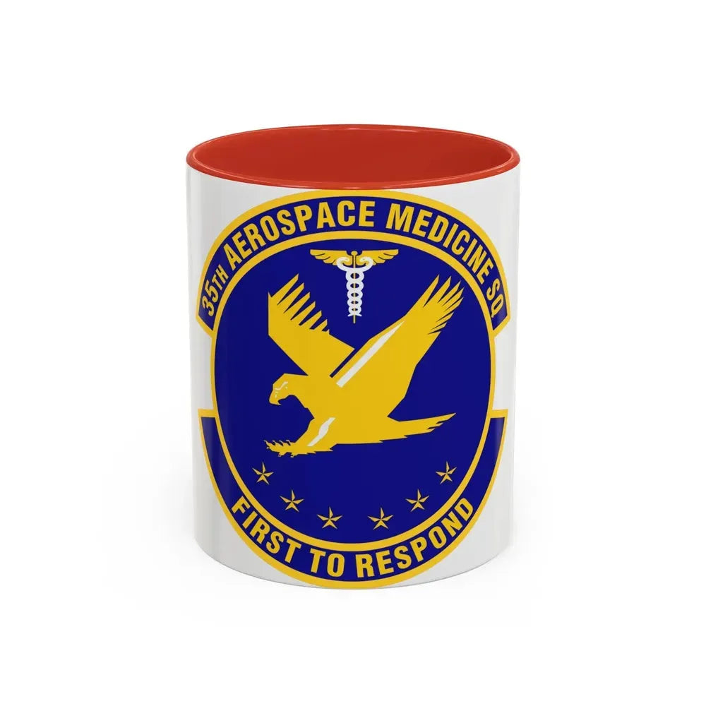 35th Aerospace Medicine Squadron (U.S. Air Force) Accent Coffee Mug 11oz Red - Go Mug Yourself