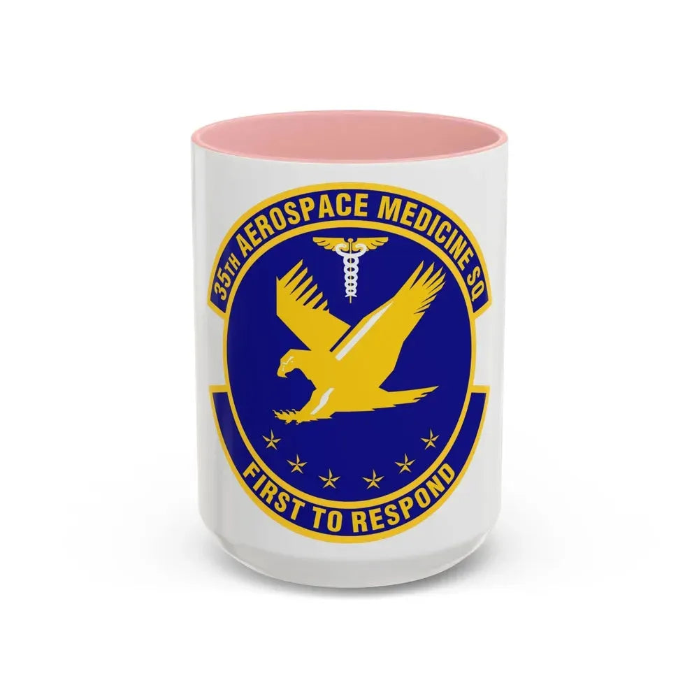 35th Aerospace Medicine Squadron (U.S. Air Force) Accent Coffee Mug 15oz Pink - Go Mug Yourself