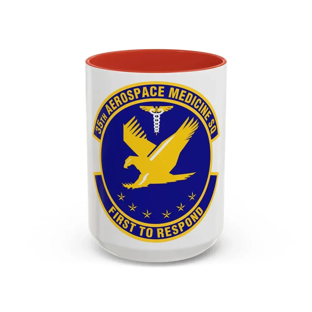 35th Aerospace Medicine Squadron (U.S. Air Force) Accent Coffee Mug 15oz Red - Go Mug Yourself