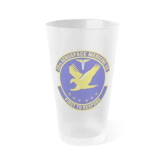 35th Aerospace Medicine Squadron (U.S. Air Force) Frosted Pint Glass 16oz 16oz Frosted - Go Mug Yourself