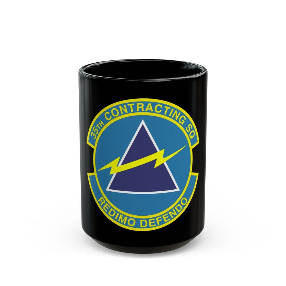 35th Contracting Squadron (U.S. Air Force) Black Coffee Mug-15oz-Go Mug Yourself