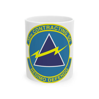 35th Contracting Squadron (U.S. Air Force) White Coffee Mug-11oz-Go Mug Yourself