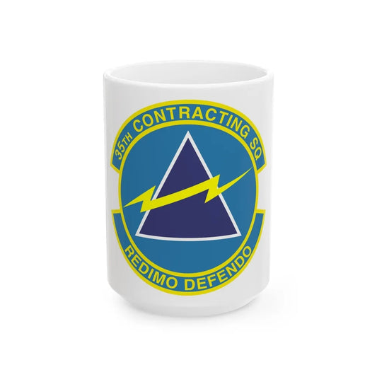 35th Contracting Squadron (U.S. Air Force) White Coffee Mug-15oz-Go Mug Yourself