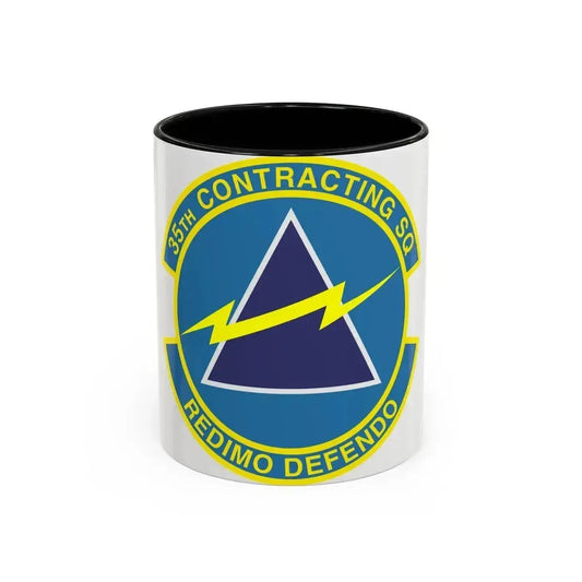 35th Contracting Squadron (U.S. Air Force) Accent Coffee Mug 11oz Black - Go Mug Yourself
