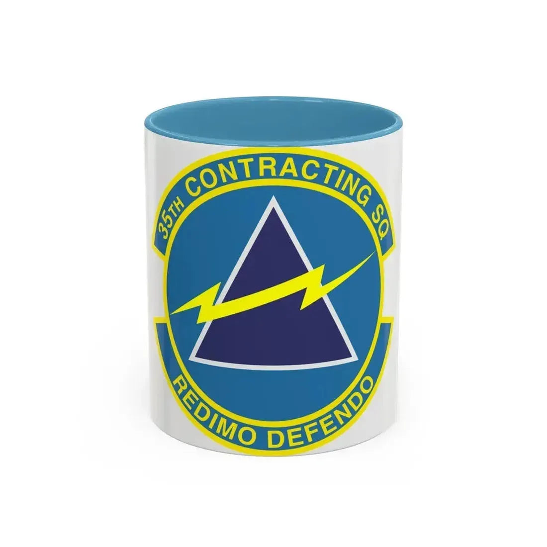 35th Contracting Squadron (U.S. Air Force) Accent Coffee Mug 11oz Light Blue - Go Mug Yourself