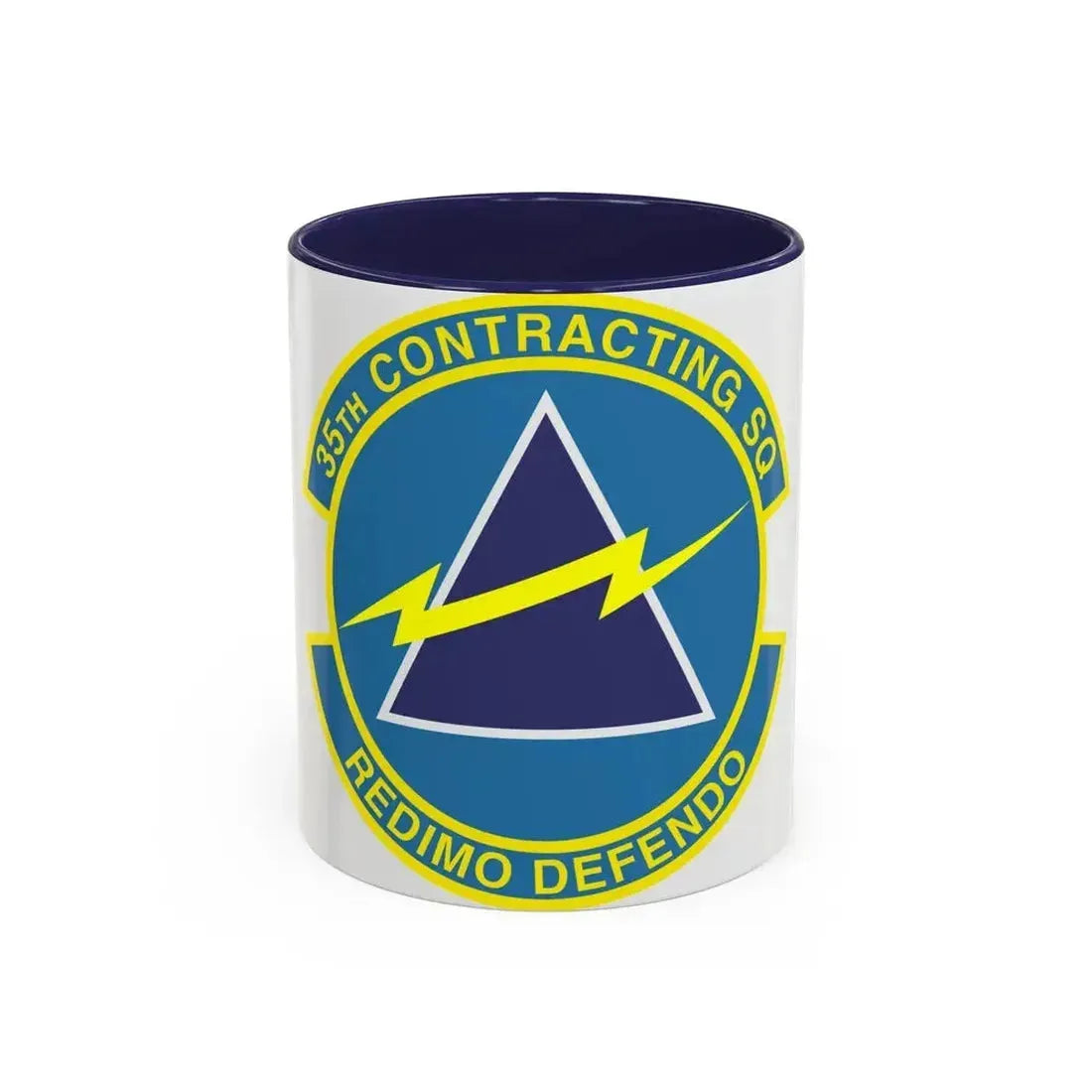 35th Contracting Squadron (U.S. Air Force) Accent Coffee Mug 11oz Navy - Go Mug Yourself