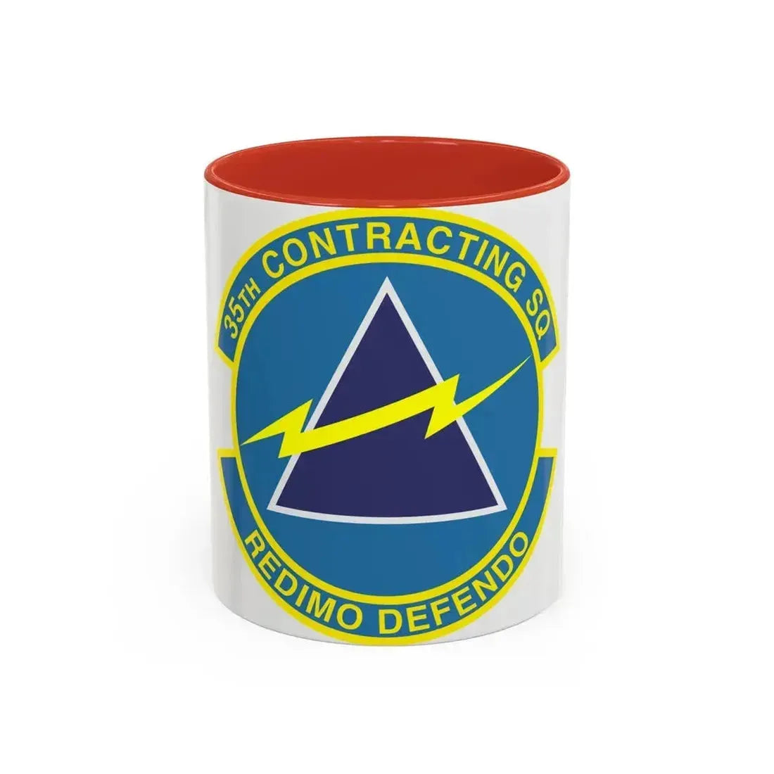 35th Contracting Squadron (U.S. Air Force) Accent Coffee Mug 11oz Red - Go Mug Yourself