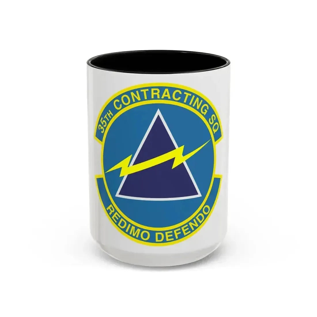 35th Contracting Squadron (U.S. Air Force) Accent Coffee Mug 15oz Black - Go Mug Yourself