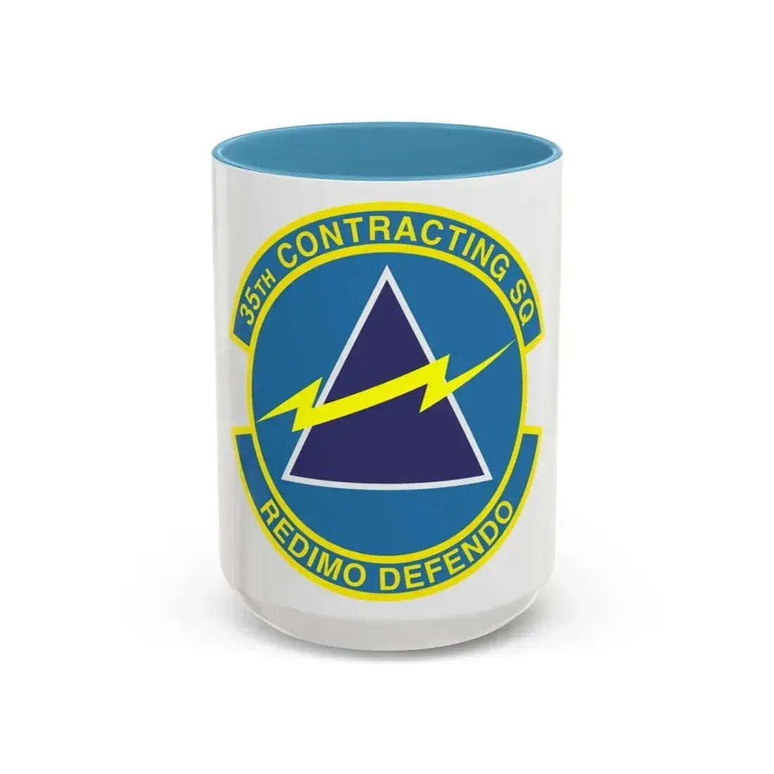 35th Contracting Squadron (U.S. Air Force) Accent Coffee Mug 15oz Light Blue - Go Mug Yourself