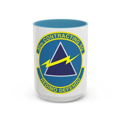 35th Contracting Squadron (U.S. Air Force) Accent Coffee Mug 15oz Light Blue - Go Mug Yourself