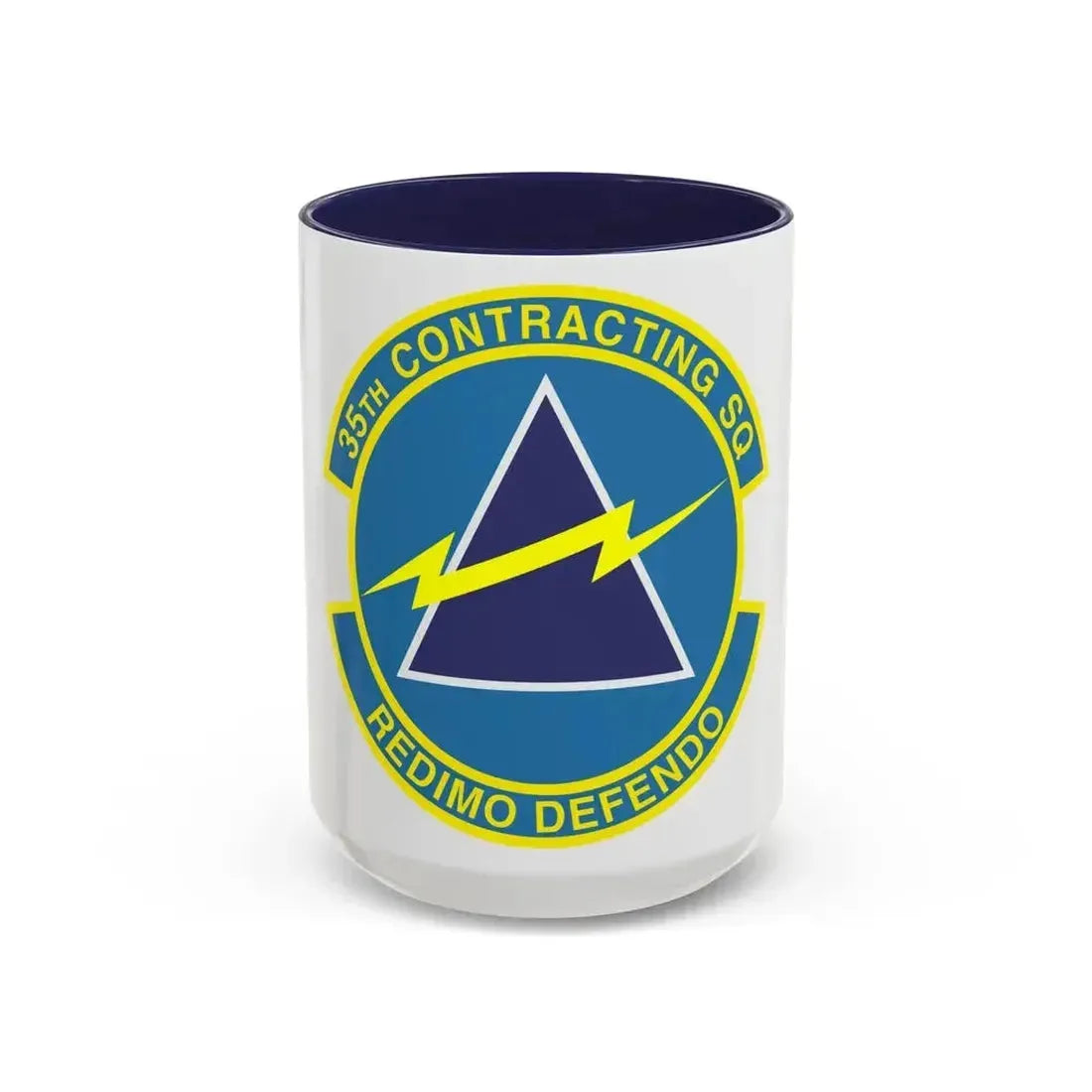 35th Contracting Squadron (U.S. Air Force) Accent Coffee Mug 15oz Navy - Go Mug Yourself
