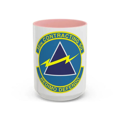 35th Contracting Squadron (U.S. Air Force) Accent Coffee Mug 15oz Pink - Go Mug Yourself