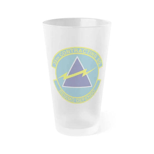 35th Contracting Squadron (U.S. Air Force) Frosted Pint Glass 16oz Default Title - Go Mug Yourself