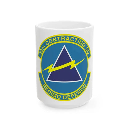 35th Contracting Squadron (U.S. Air Force) White Coffee Mug 15oz - Go Mug Yourself