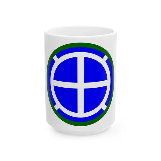 35th Infantry Division SSI (U.S. Army) White Coffee Mug 15oz - Go Mug Yourself