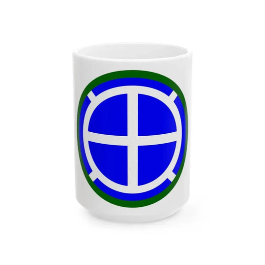 35th Infantry Division SSI (U.S. Army) White Coffee Mug 15oz - Go Mug Yourself