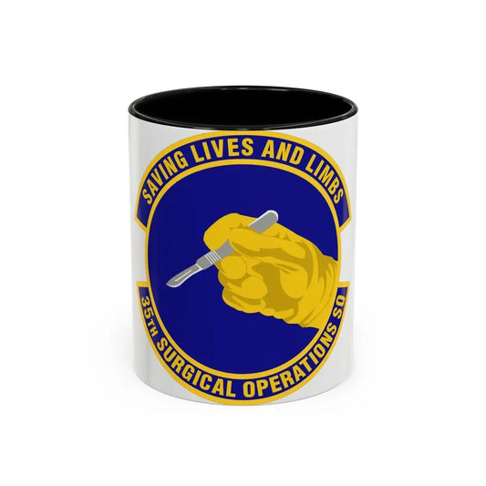 35th Surgical Operations Squadron (U.S. Air Force) Accent Coffee Mug 11oz Black - Go Mug Yourself