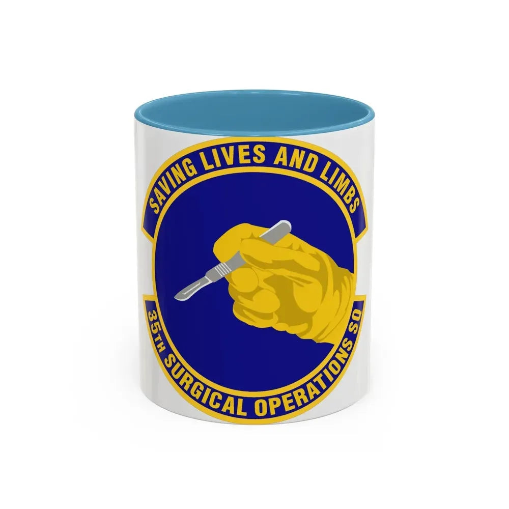 35th Surgical Operations Squadron (U.S. Air Force) Accent Coffee Mug 11oz Light Blue - Go Mug Yourself