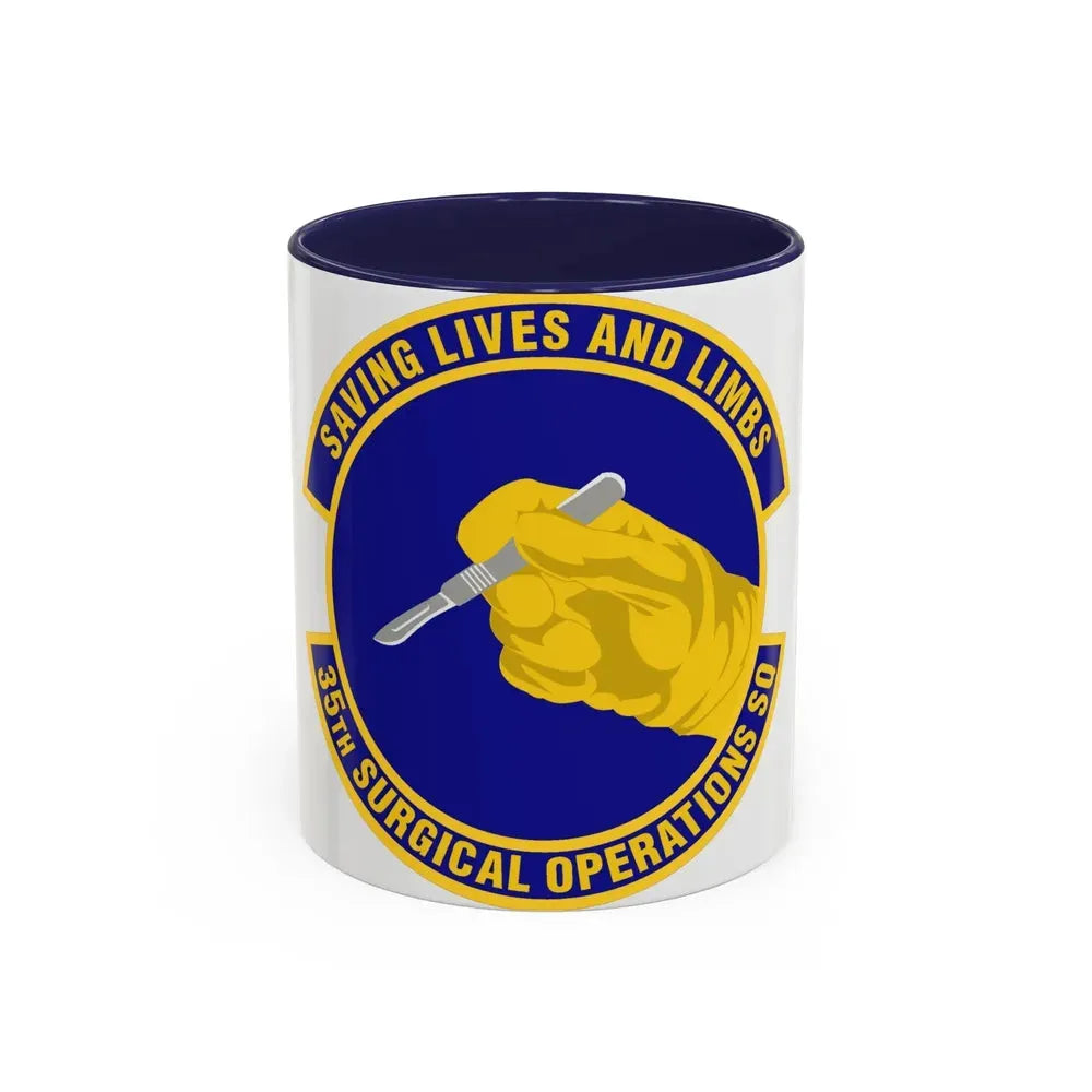 35th Surgical Operations Squadron (U.S. Air Force) Accent Coffee Mug 11oz Navy - Go Mug Yourself