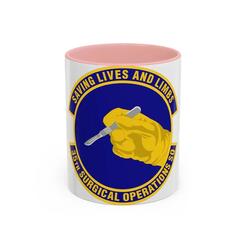 35th Surgical Operations Squadron (U.S. Air Force) Accent Coffee Mug 11oz Pink - Go Mug Yourself