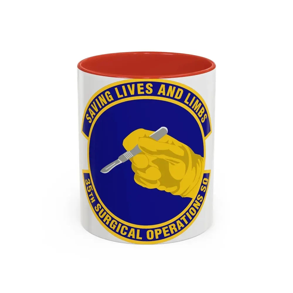 35th Surgical Operations Squadron (U.S. Air Force) Accent Coffee Mug 11oz Red - Go Mug Yourself