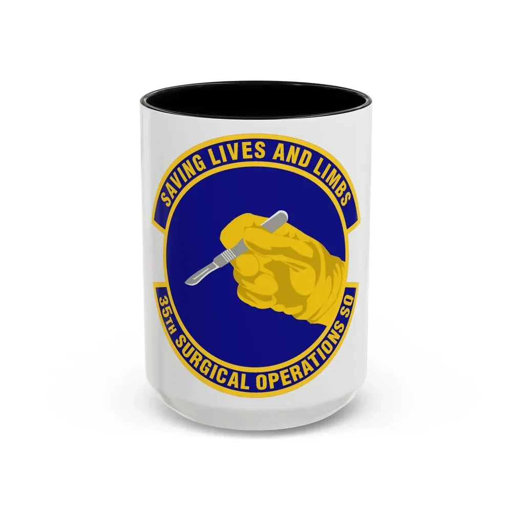 35th Surgical Operations Squadron (U.S. Air Force) Accent Coffee Mug 15oz Black - Go Mug Yourself