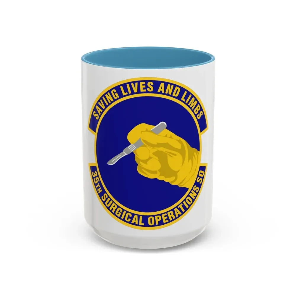 35th Surgical Operations Squadron (U.S. Air Force) Accent Coffee Mug 15oz Light Blue - Go Mug Yourself