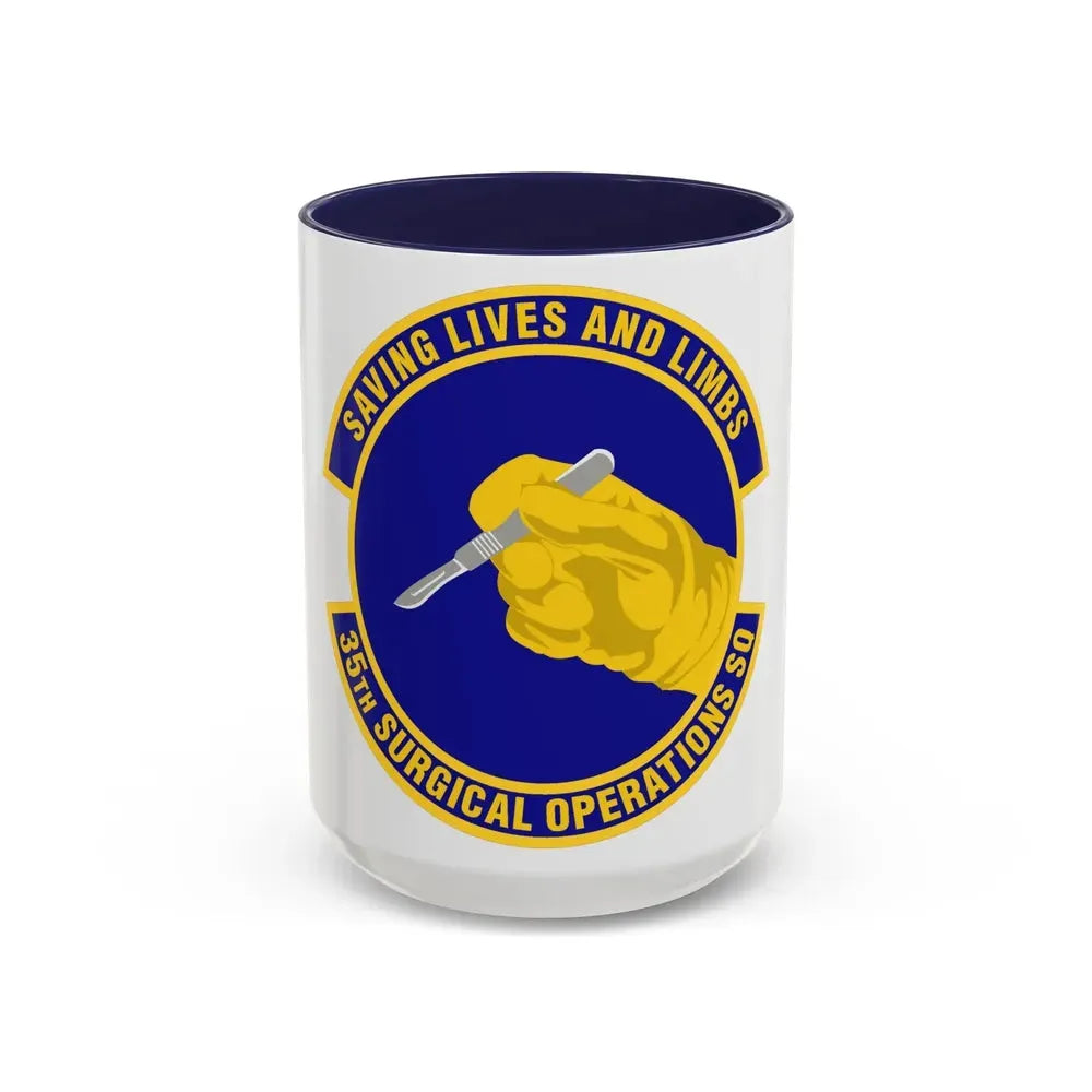 35th Surgical Operations Squadron (U.S. Air Force) Accent Coffee Mug 15oz Navy - Go Mug Yourself