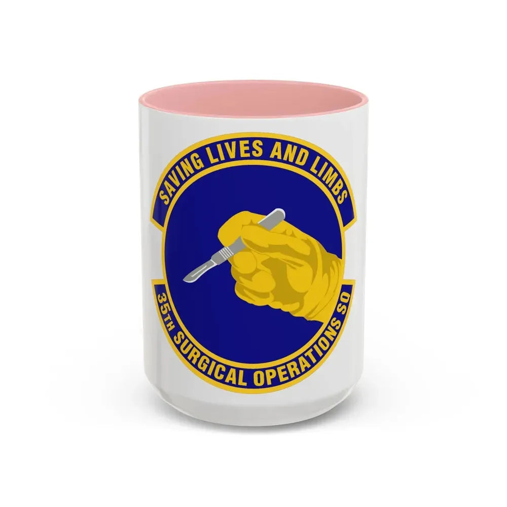 35th Surgical Operations Squadron (U.S. Air Force) Accent Coffee Mug 15oz Pink - Go Mug Yourself