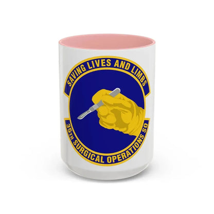 35th Surgical Operations Squadron (U.S. Air Force) Accent Coffee Mug 15oz Pink - Go Mug Yourself