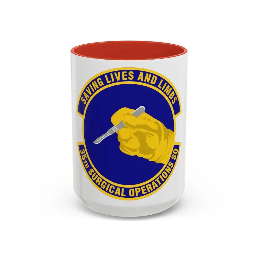 35th Surgical Operations Squadron (U.S. Air Force) Accent Coffee Mug 15oz Red - Go Mug Yourself