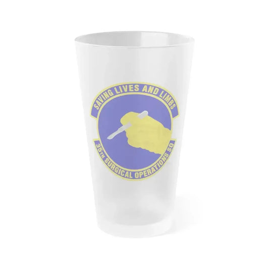 35th Surgical Operations Squadron (U.S. Air Force) Frosted Pint Glass 16oz 16oz Frosted - Go Mug Yourself