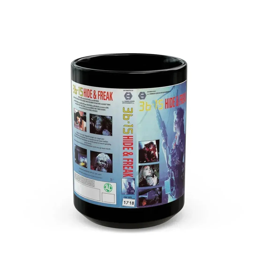 36 15 HIDE AND FREAK (VHS COVER) - Black Coffee Mug 15oz - Go Mug Yourself