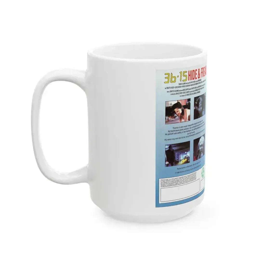 36 15 HIDE AND FREAK (VHS COVER) - White Coffee Mug - Go Mug Yourself