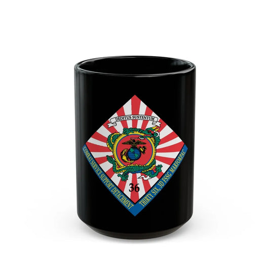 36 Combat Service (USMC) Black Coffee Mug-15oz-Go Mug Yourself