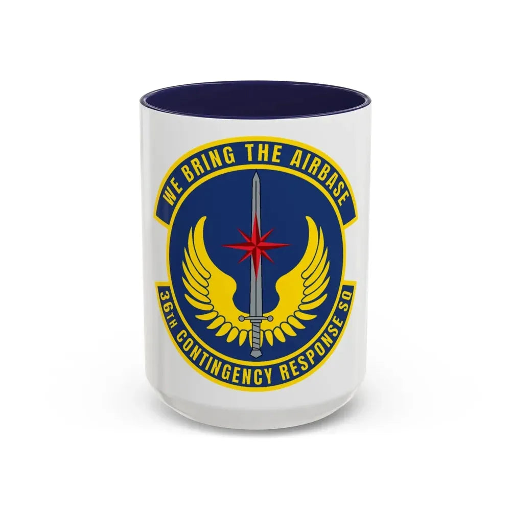 36 Contingency Response Squadron PACAF v2 (U.S. Air Force) Accent Coffee Mug 15oz Navy - Go Mug Yourself