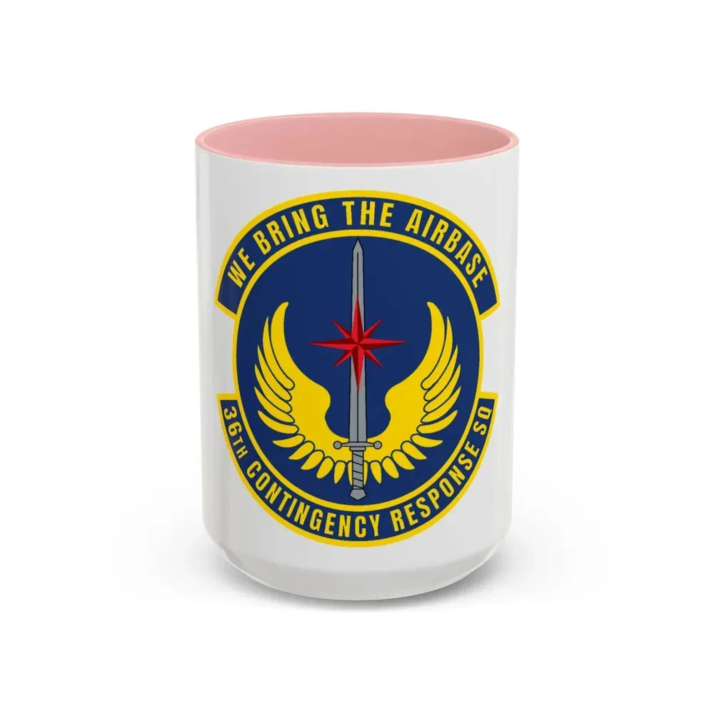 36 Contingency Response Squadron PACAF v2 (U.S. Air Force) Accent Coffee Mug 15oz Pink - Go Mug Yourself